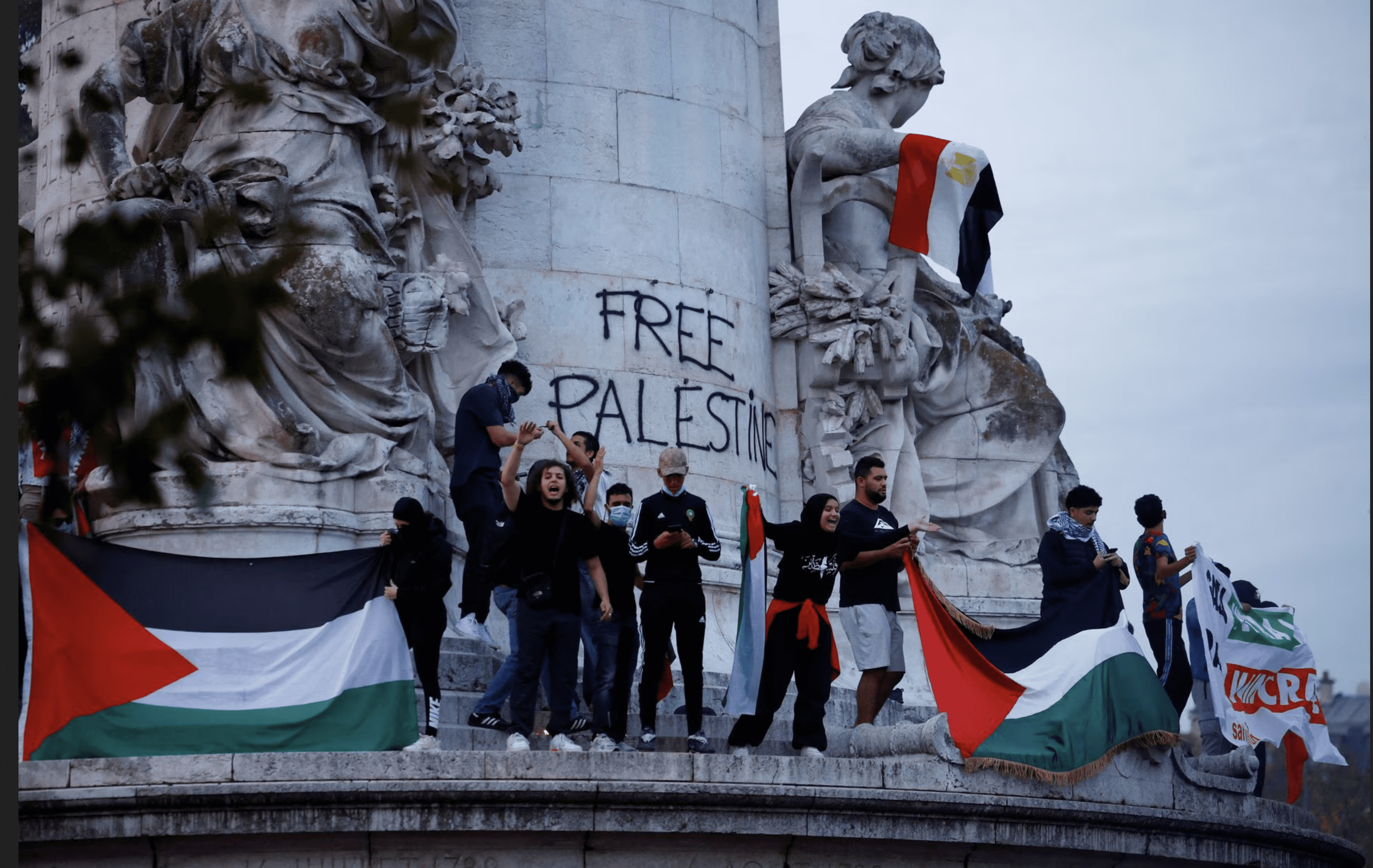 France uses tear gas on banned pro-Palestinian rally as Macron calls for calm
